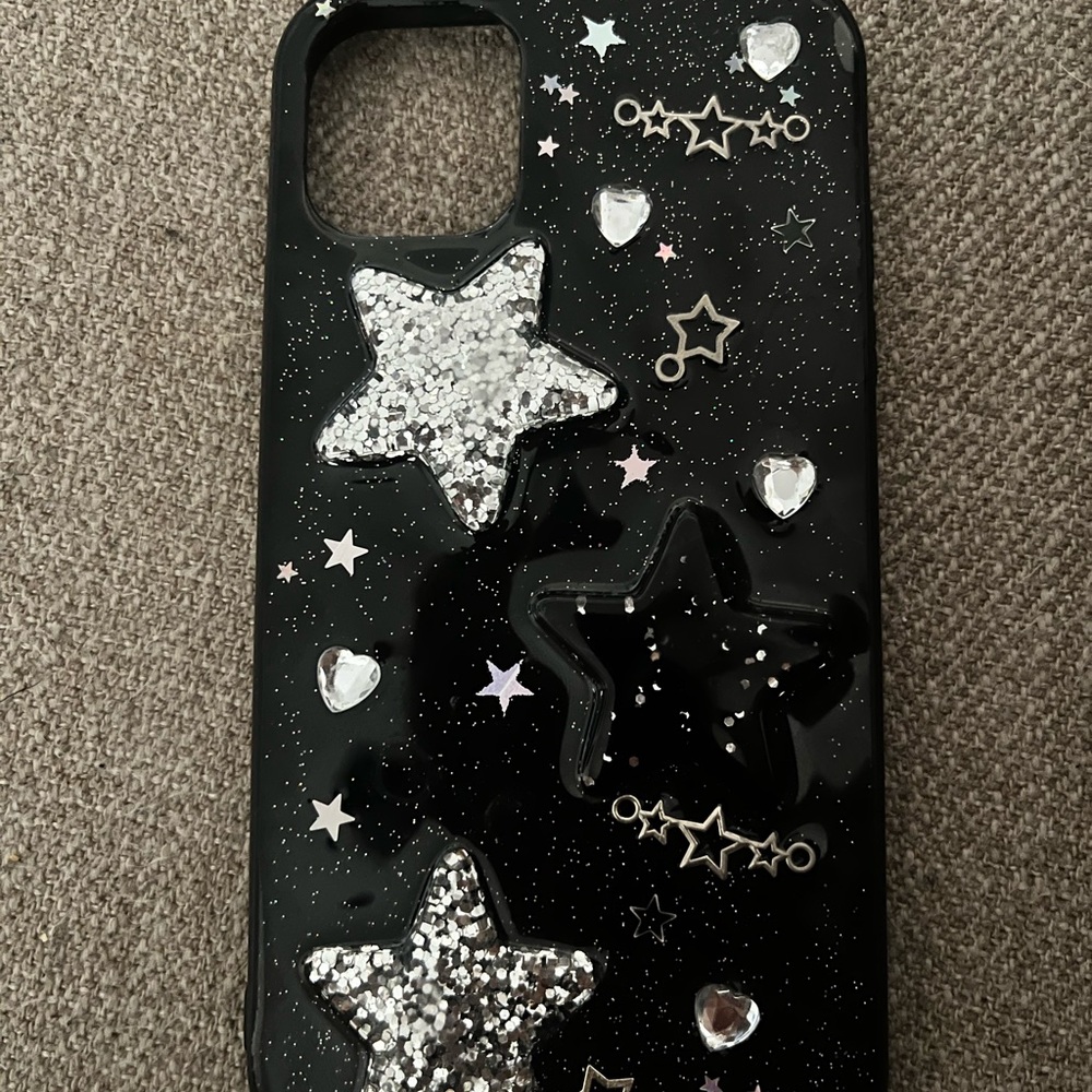 Black and Silver Starry Night iPhone Case
